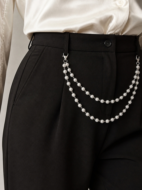Jewelry - Silver Tone Double Chain Waist Necklace